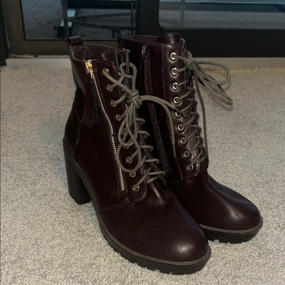 Rue21 Dark Brown Lace-Up Boots